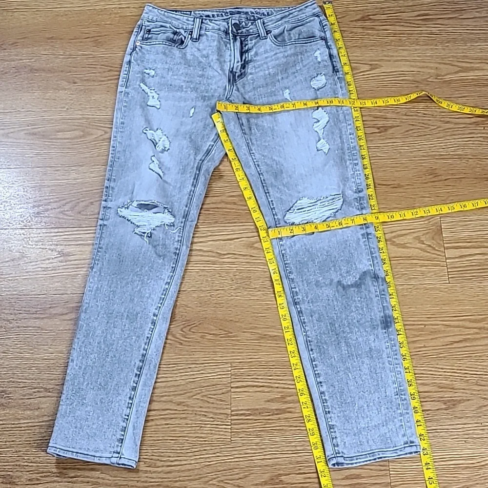 AMERICAN EAGLE MENS SKINNY 32x31.5 AIR FLEX + PRE-OWNED DISTRESSED DENIM JEANS